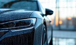 Lavage extérieur complet sur une berline sous éclairage naturel